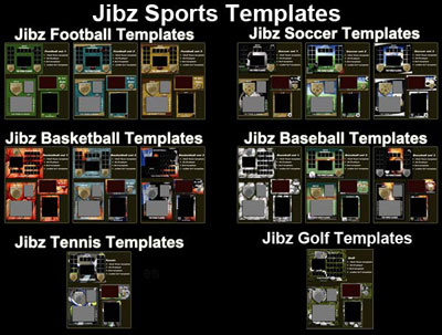 School, sport group composite templates